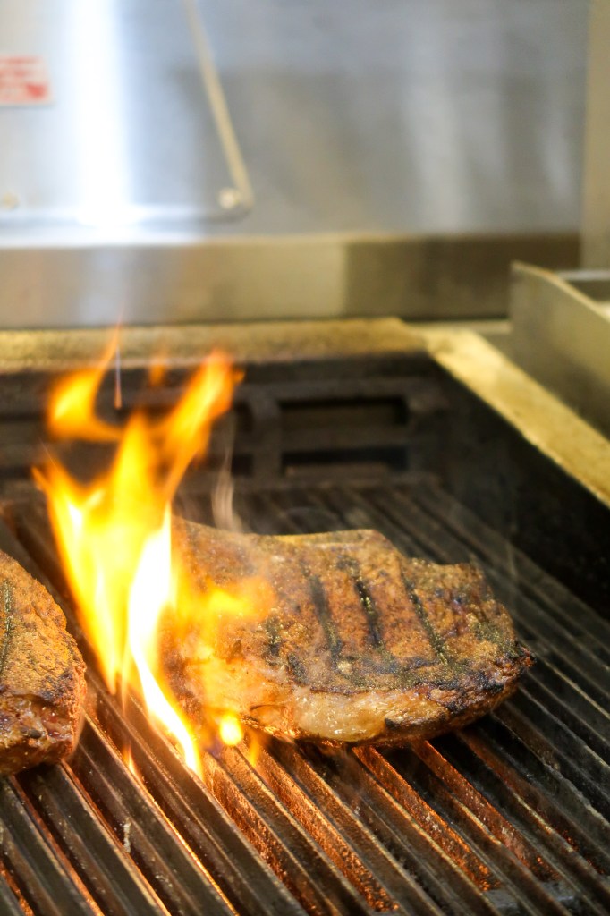 grilling with fire