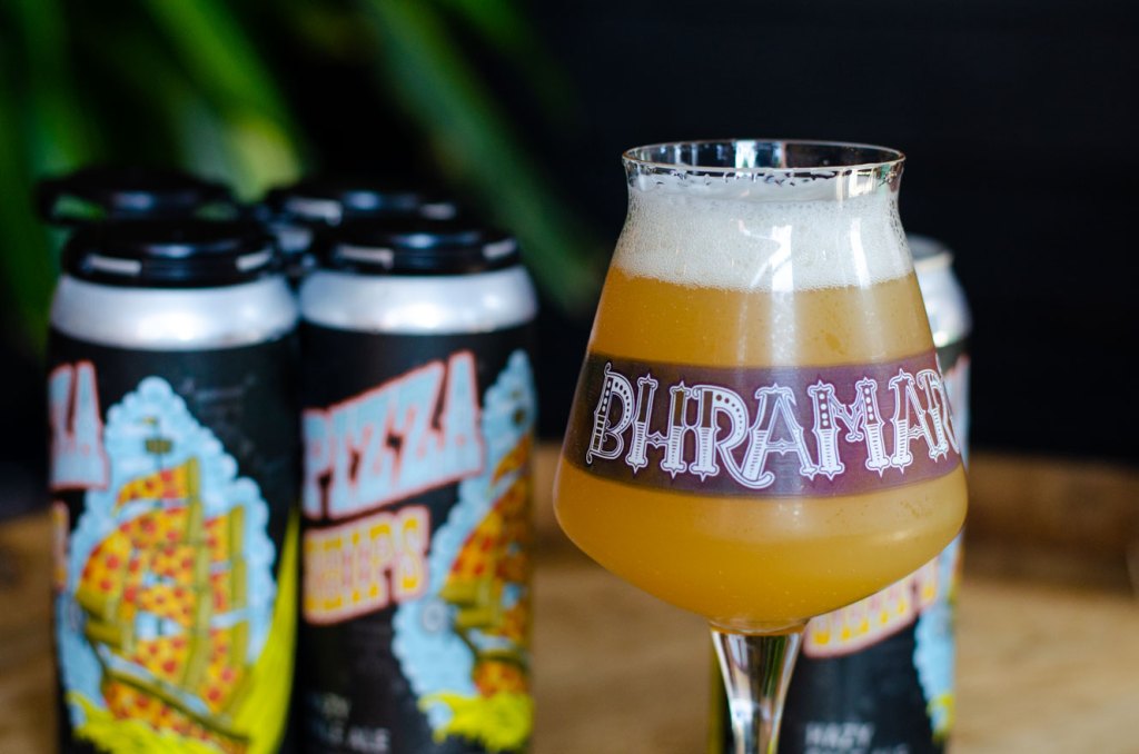 pizza beer