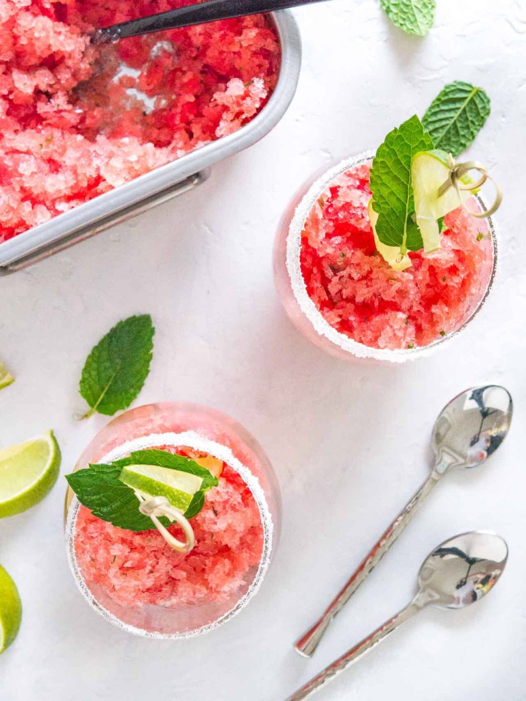 watermelon granita Boozy granita