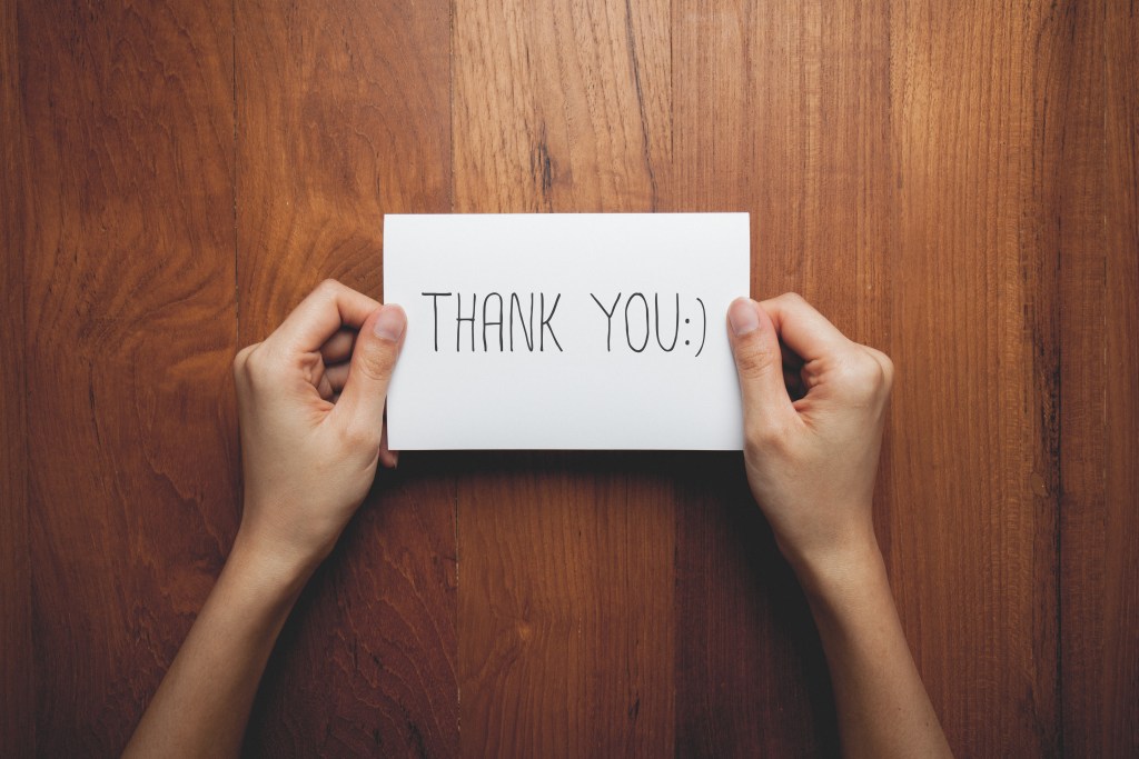 how to write a thank you note