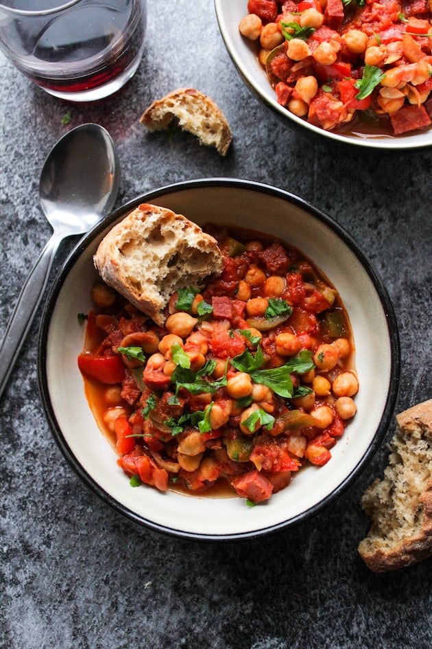 chickpea chorizo stew