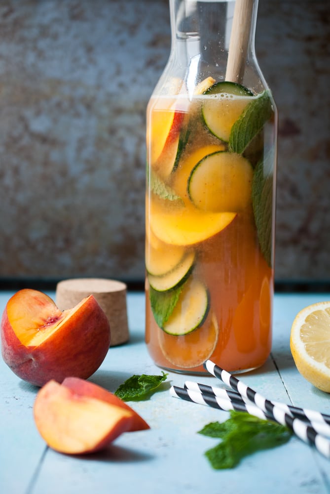 peach cucumber lemonade