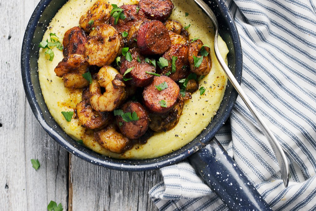 Shrimp polenta