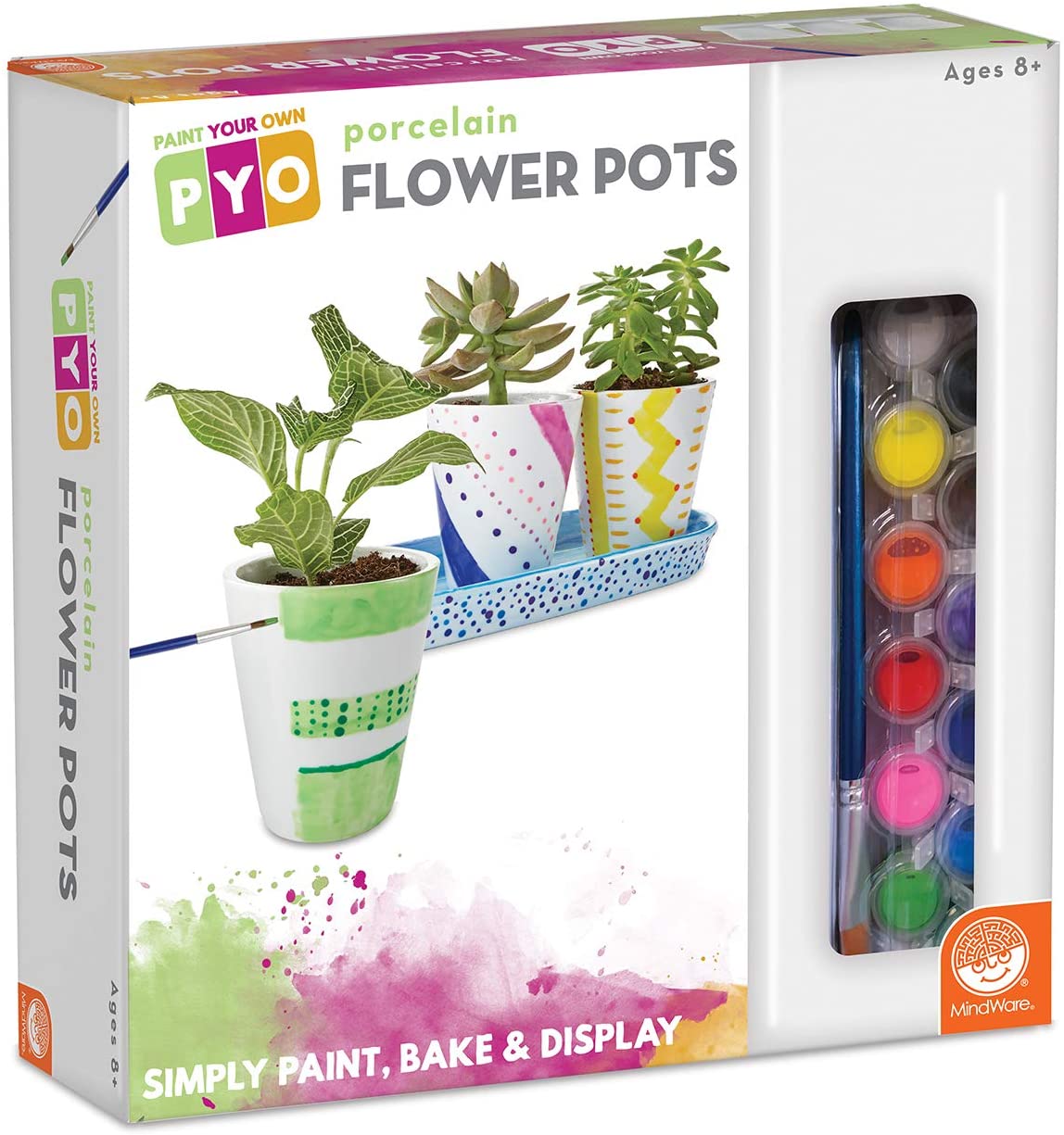 MindWare Paint Your Own Porcelain: (Flower Pot Set)