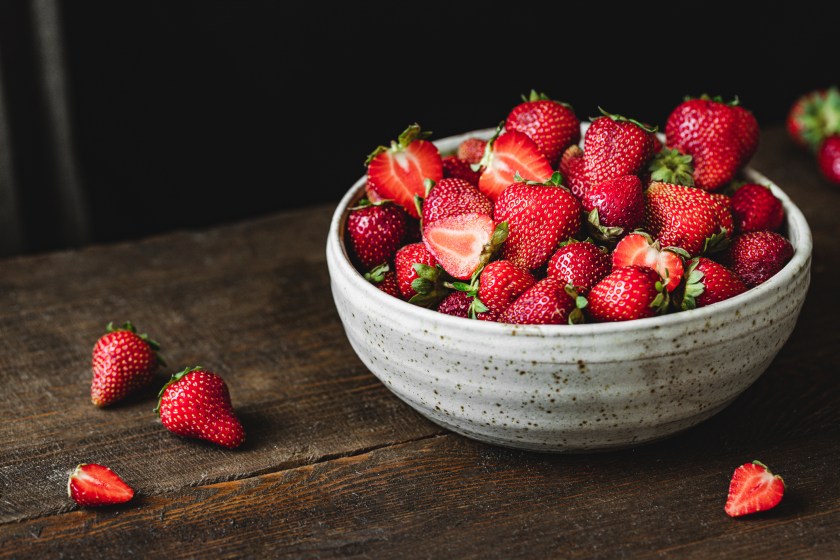 Bowl of fresh strawberries