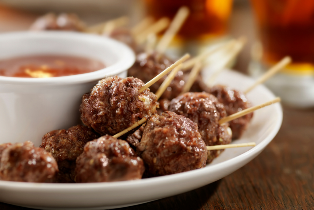 baked elk meatballs on a plate