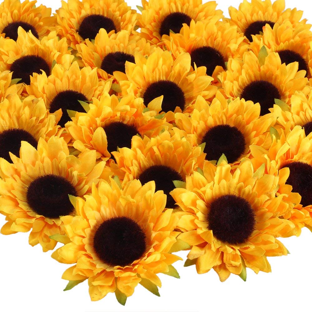 Artificial Sunflower Heads for Sunflower Christmas Tree