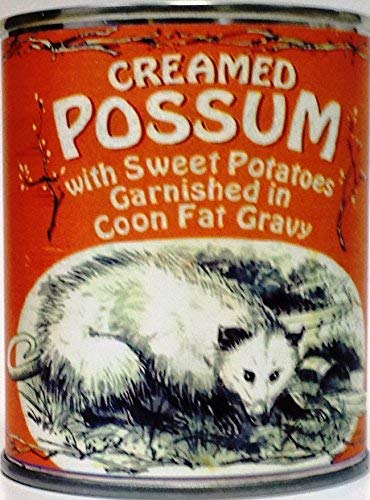 Creamed Possum in Coon Fat Gravy Garnished with Sweet Potatoes