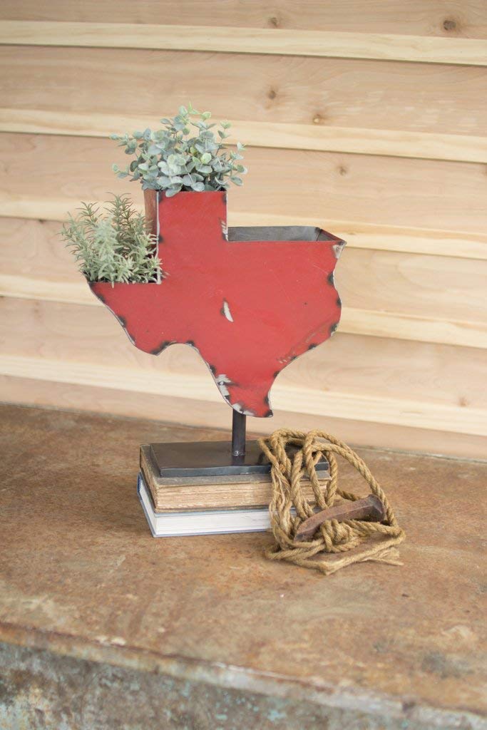 Kalalou Recycled Iron Texas Planter on Iron Base