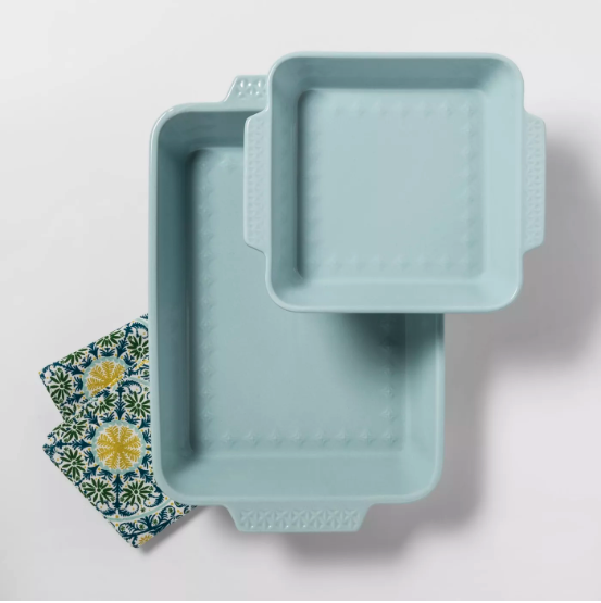Ceramic Baking Pan Aqua