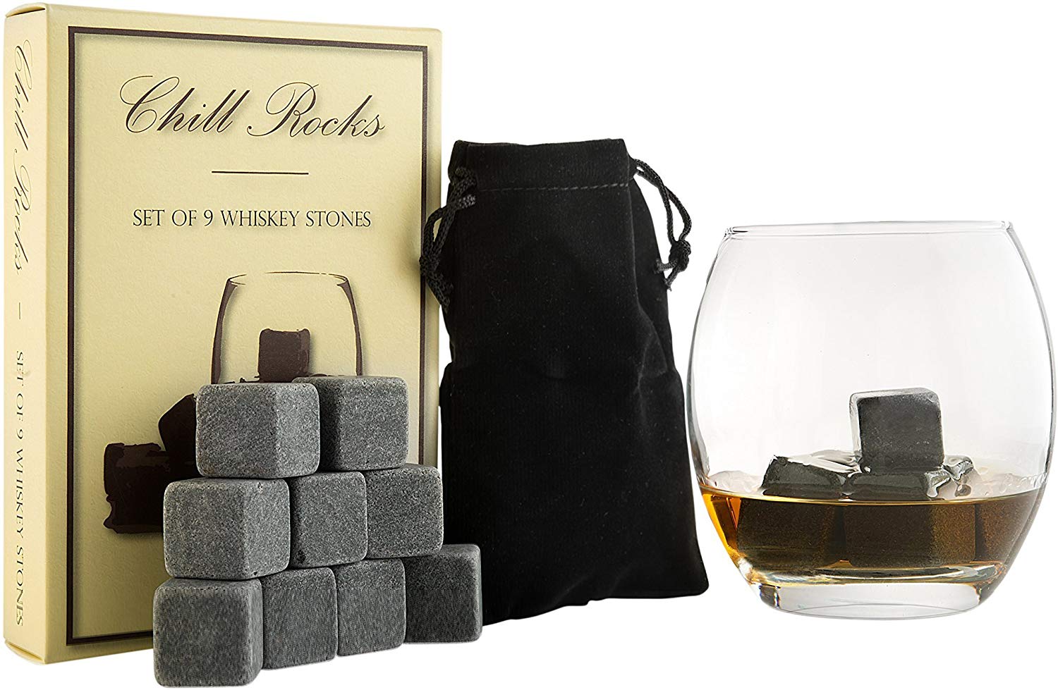 Set of 9 Grey Beverage Chilling Stones