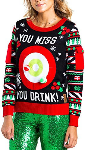 Women's Drinking Game Ugly Christmas Sweater - Funny Christmas Sweater