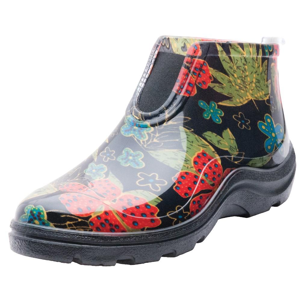 Women's Size 7 Black Rain and Garden Ankle Shoes
