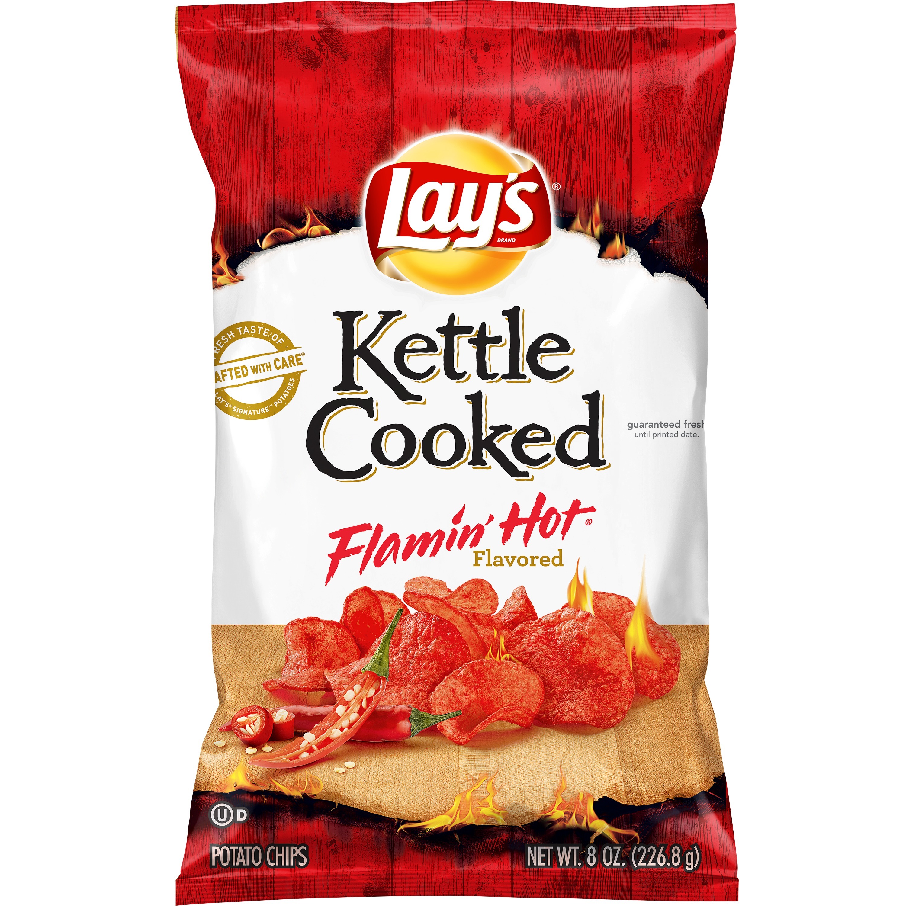 Lay's Kettle Cooked Flamin' Hot Flavored Potato Chips