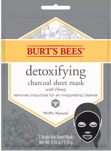 Burt's Bees Detoxifying Charcoal Sheet Face Mask - 1ct - 0.33oz