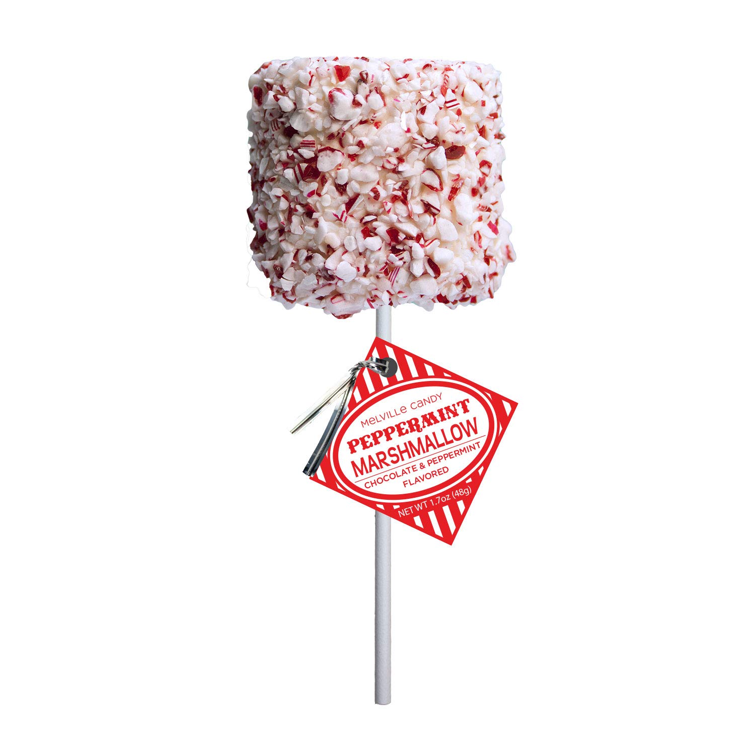 White Chocolate Coated Giant Marshmallow with Peppermint (12 Ct)