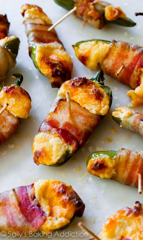 bacon wrapped stuffed jalapeños