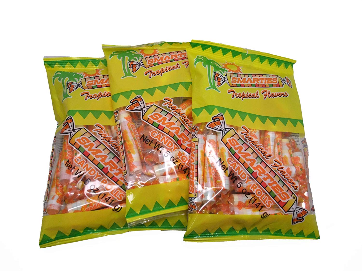Smarties Tropical Candy 5 oz Bag (Pack of 3)