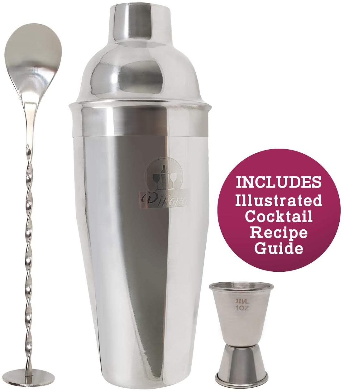 24 Ounce Cocktail Shaker Bar Set