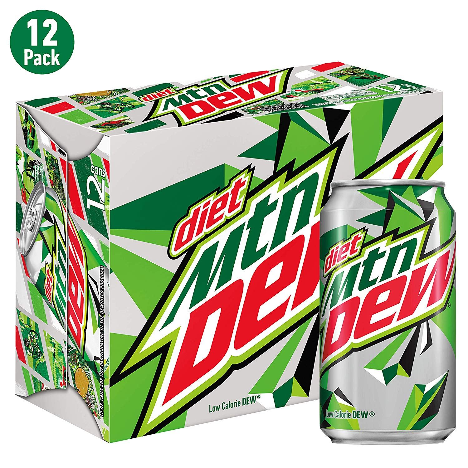 Diet Mountain Dew, 12 fl oz. cans (12 Pack)