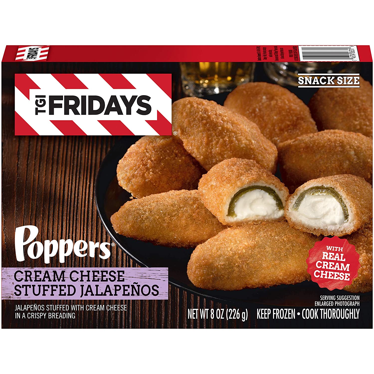 TGI Fridays Stuffed Cream Cheese Jalapeno Poppers (8 oz Box)