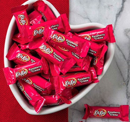 Kit Kat Raspberry Creme Bar, Miniature Crisp Wafers In Raspberry Flavored White Creme, Pink Individually Wrapped Chocolate Bars, Bulk Pack 4 Pounds