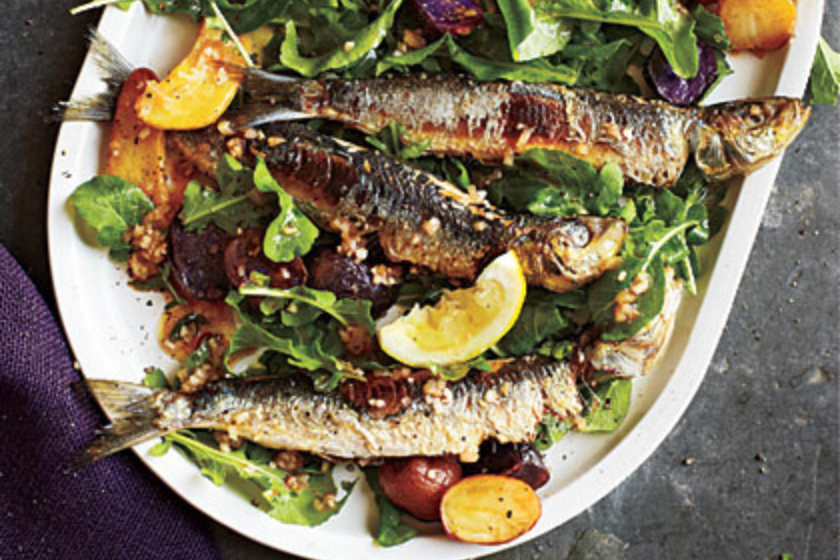 salad with fish