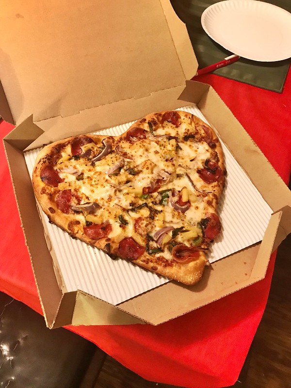 Pizza Hut heart shaped pizza