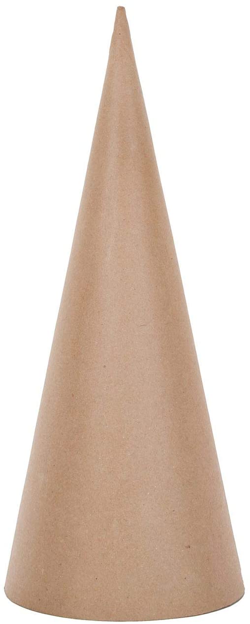 Darice Paper Mache Open Bottom Cone 7 x 3 inches (3-Pack) 2873-310