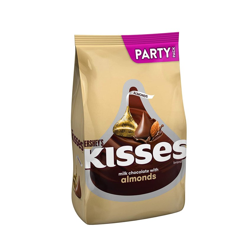 HERSHEY'S KISSES Chocolate Candy with Almonds, 32 oz Bulk Bag