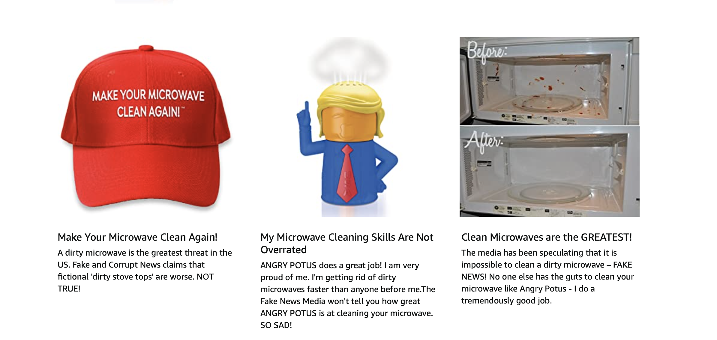 Microwave Steam Cleaner Angry POTUS Presidential Blue, It's HUGE
