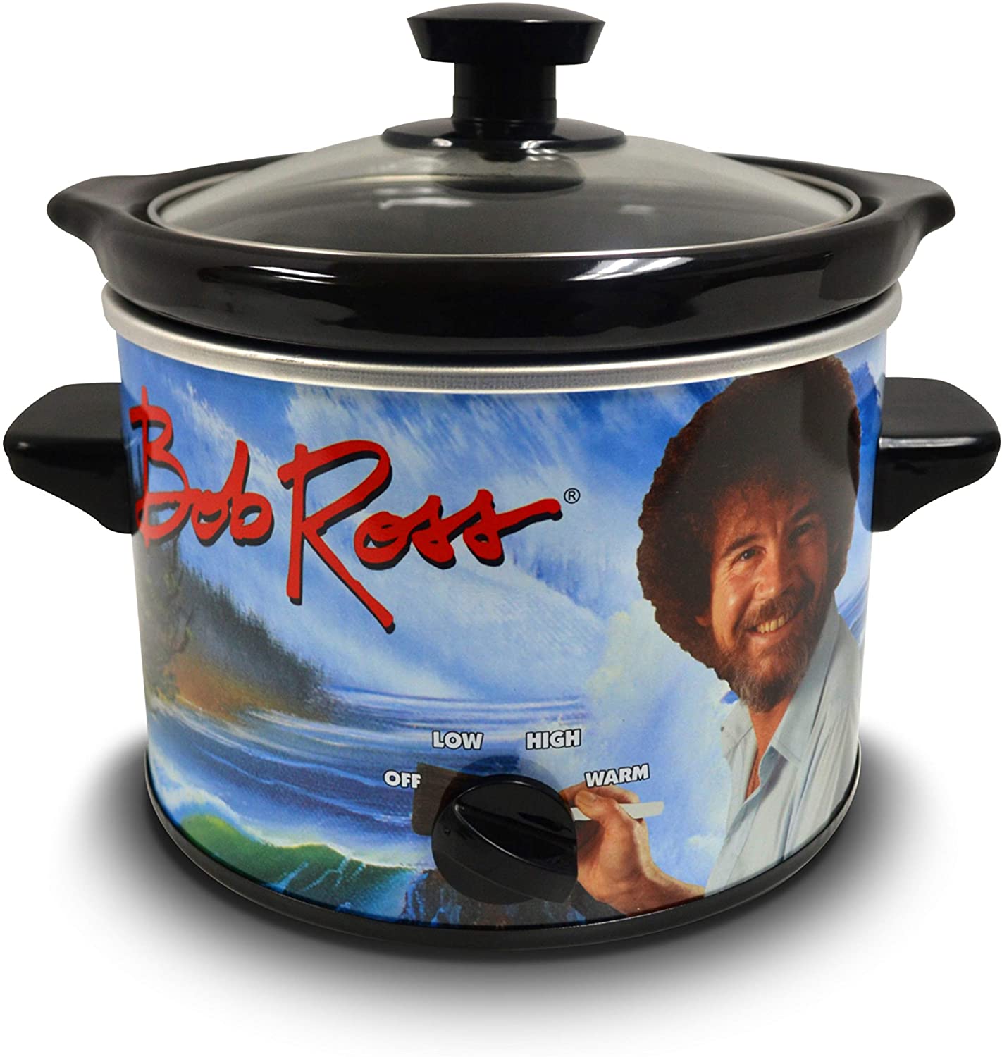 Bob Ross 2 Quart Slow Cooker- Happy Little Tree Appliance