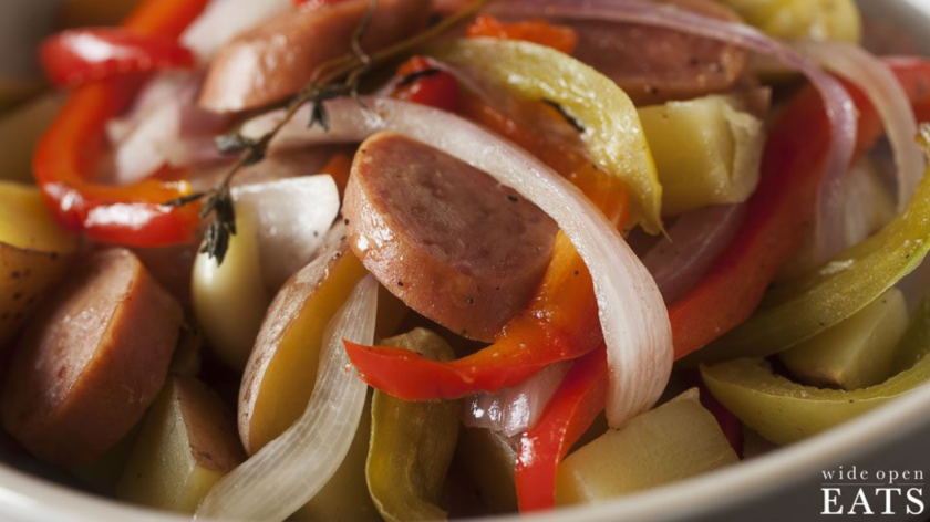 sausage pepper foil packet
