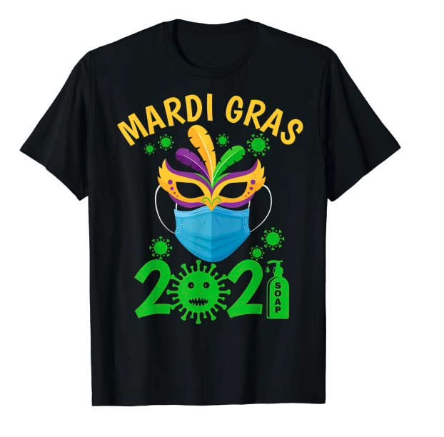 Th Funny Mardi Gras 2021 Costume Men Women Gift Jester Hat T-Shirt