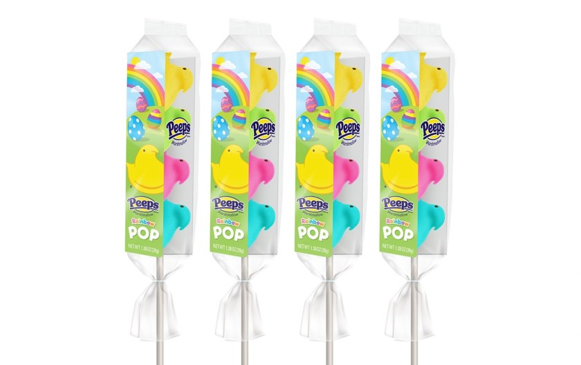 rainbow peeps pops