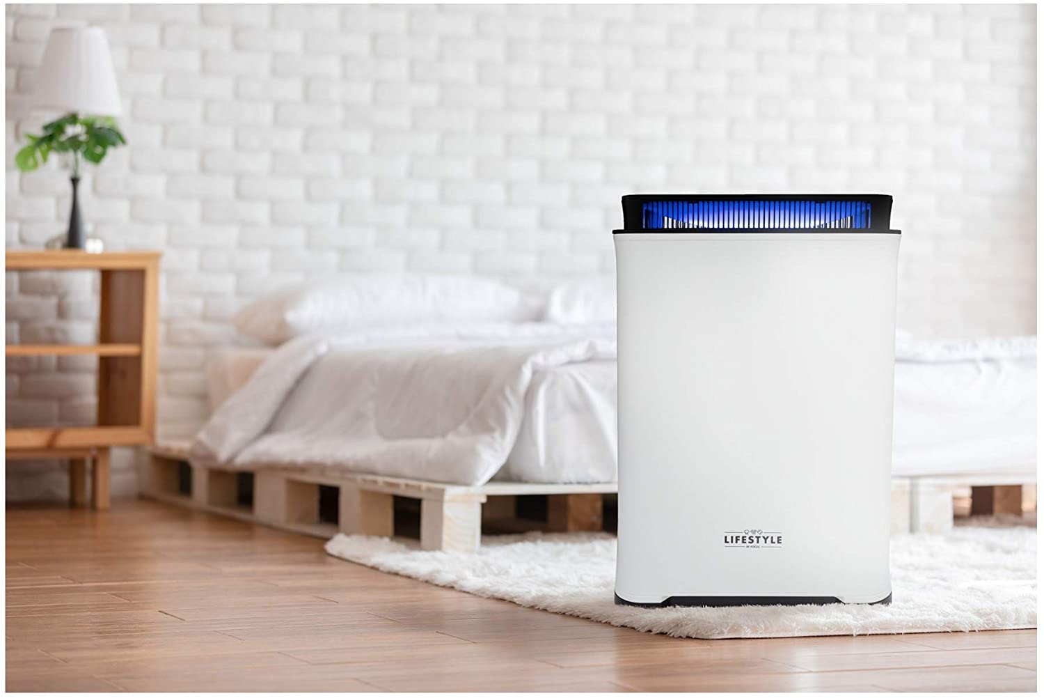 2 Lifestyle by Focus LS-AP350 PURA Max Air Purifier and Humidifier with True HEPA Filter, Odor Allergies Eliminator for Smoke, Dust, Mold, Home and Pets with Optional Night Light and Child Lock