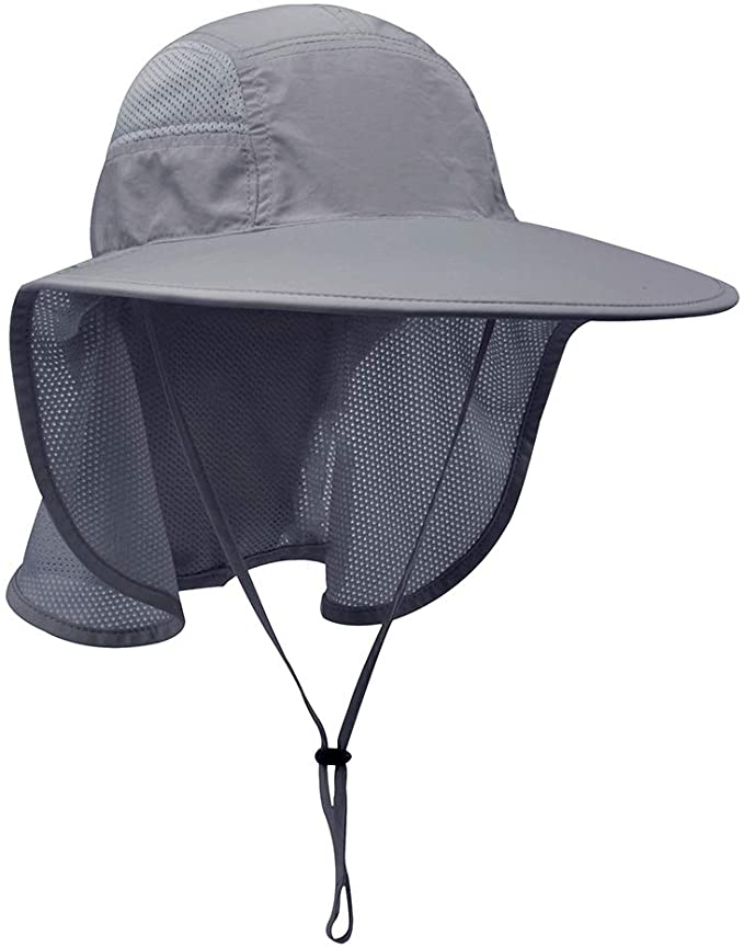 Lenikis Unisex Outdoor Activities UV Protecting Sun Hats with Neck Flap
