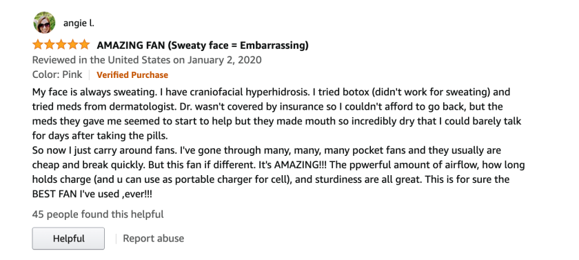 review- portable fan