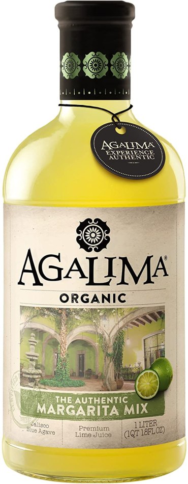 Agalima Organic Authenic Margarita Mix, All Natural, 1 Liter (18 Fl Oz) Glass Bottle, Individually Boxed
