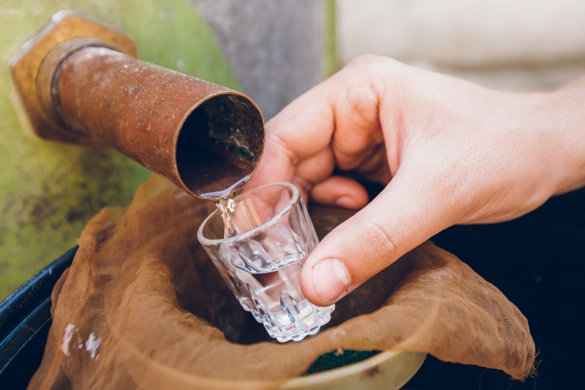 Making moonshine schnapps