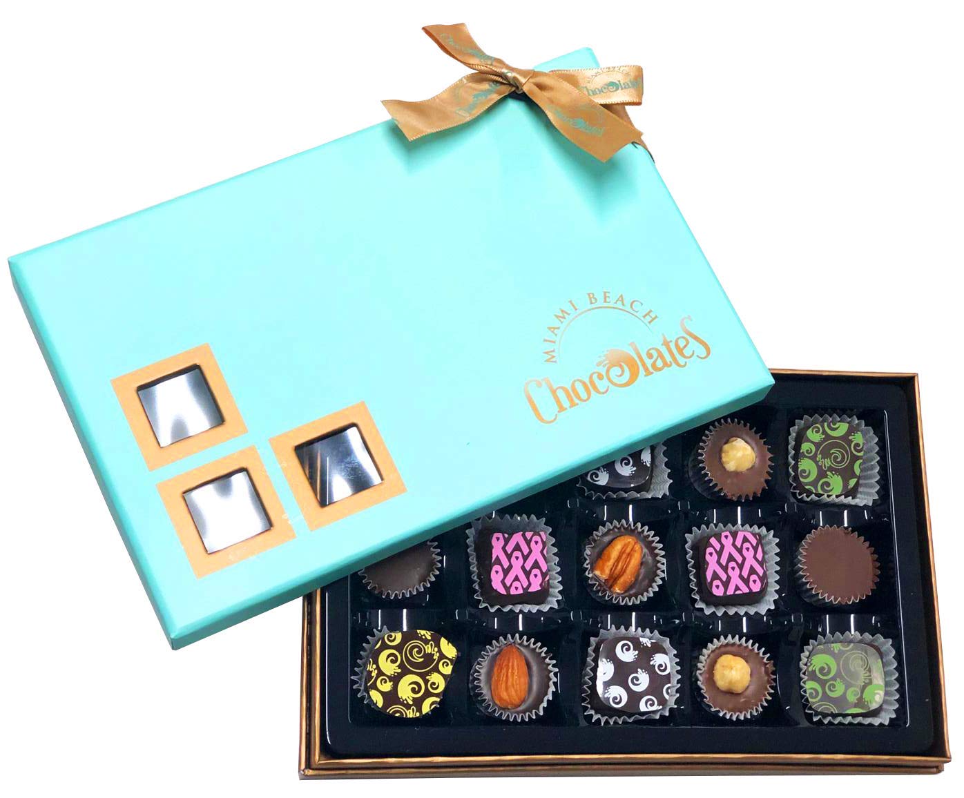 Gluten Free Vegan Dark Chocolate, Kosher Parve, with Gift Box, 15 Pieces