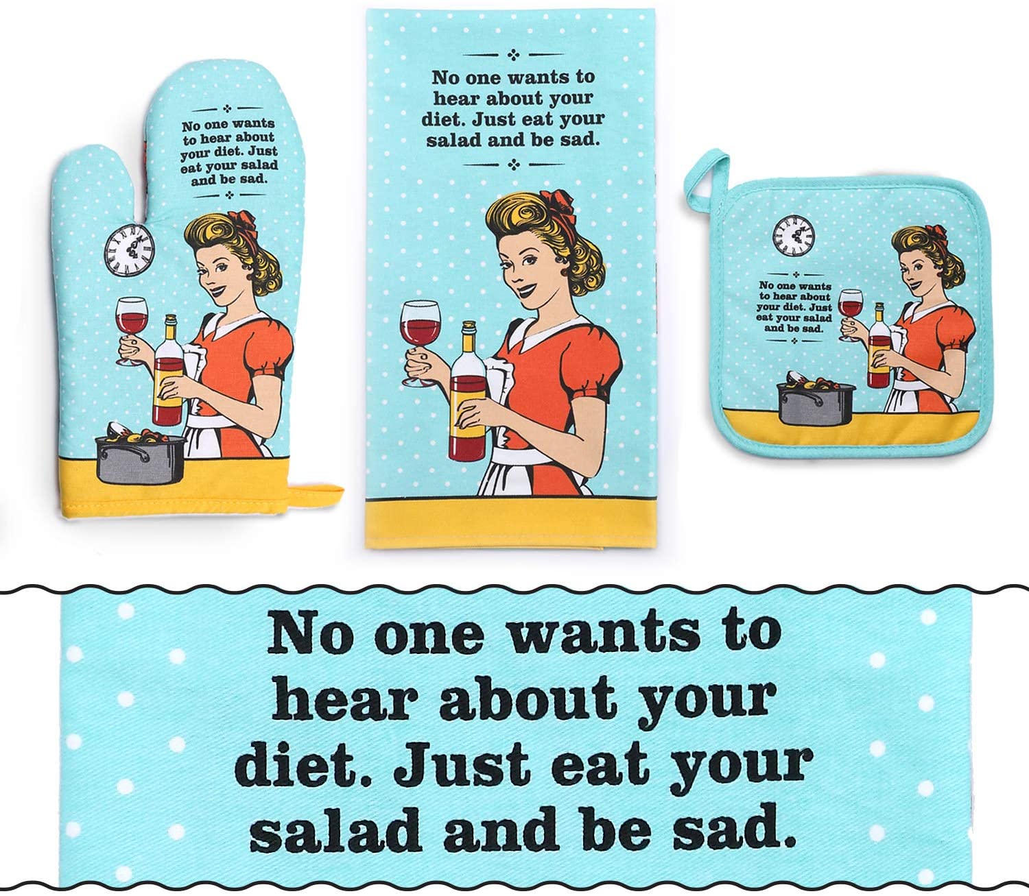 Funny oven mitt