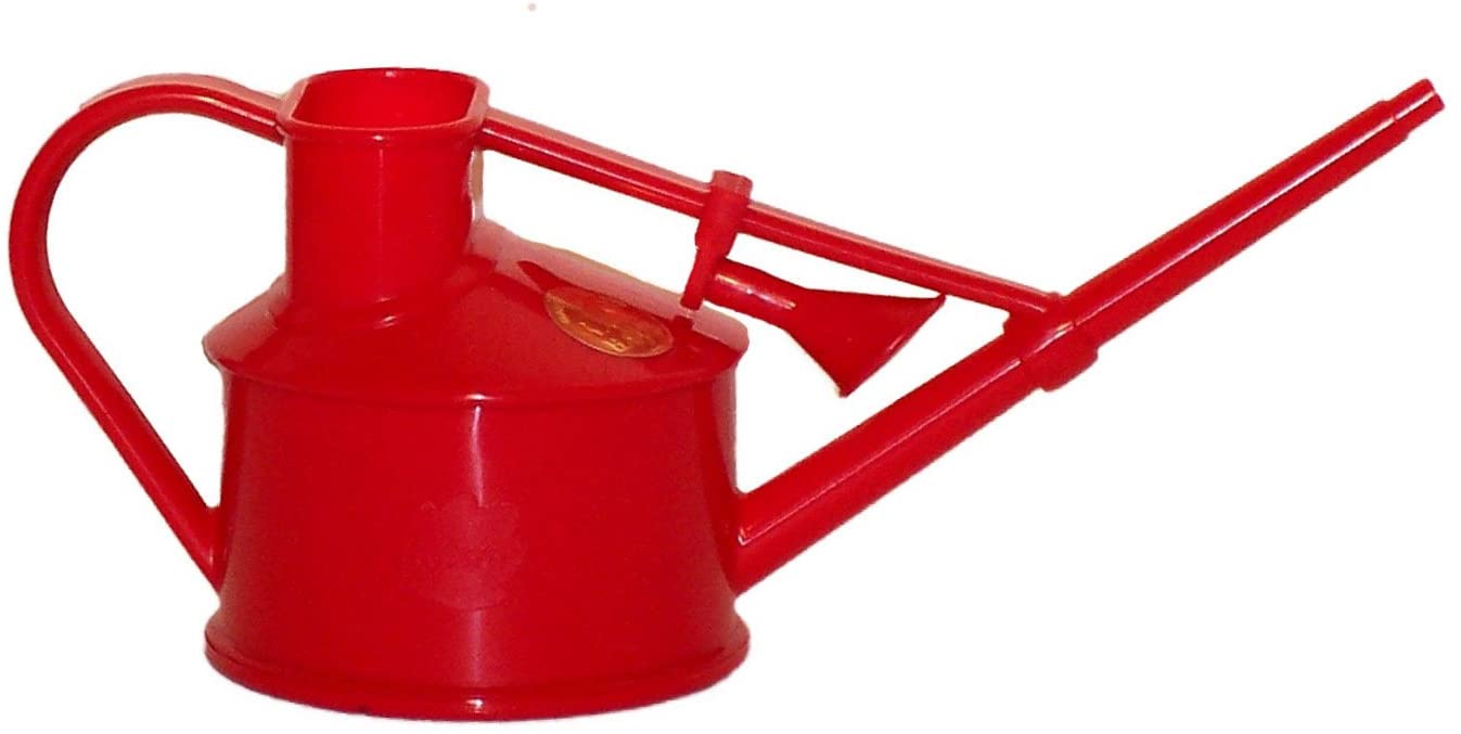 Haws Handy Indoor Plastic Watering Can, Red, 1 US Pint