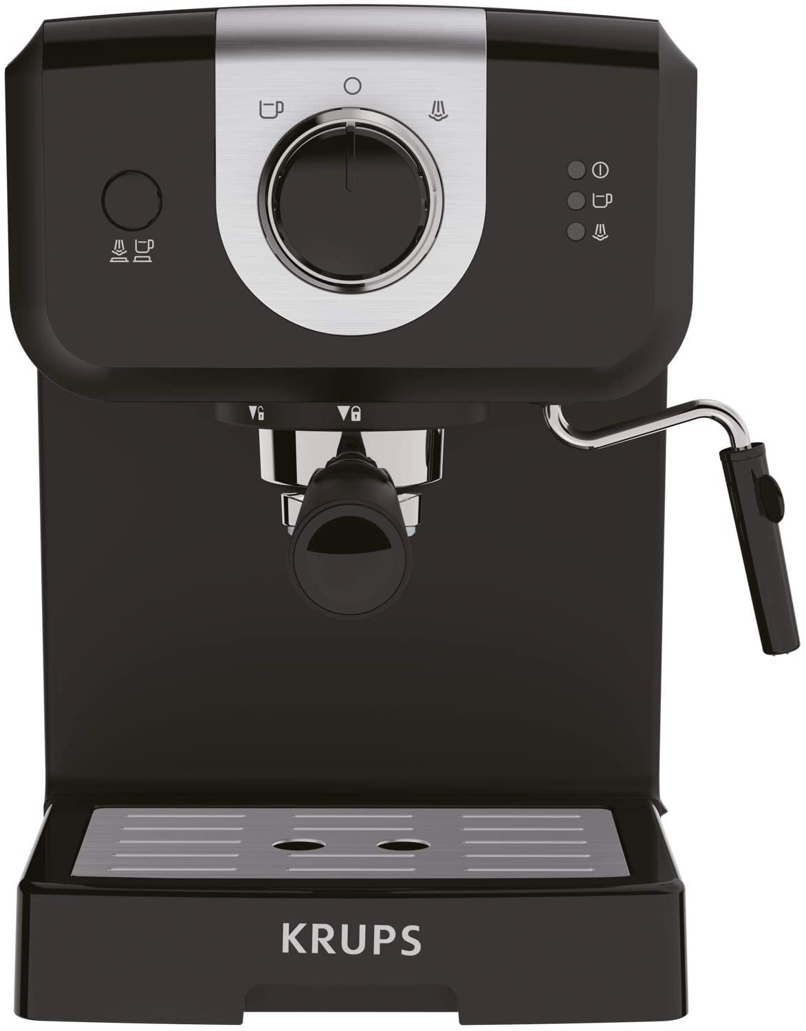 KRUPS XP3208 15-BAR Pump Espresso and Cappuccino Coffee Maker, 1.5-Liter, Black