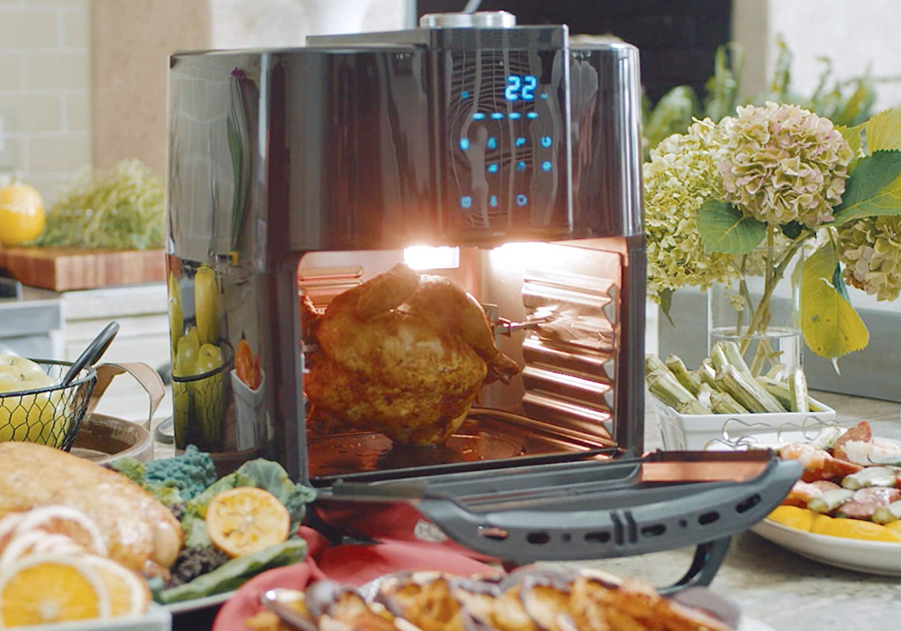 Paula Deen 13 QT (1700 Watt) XXXL Family-Sized Air Fryer Oven with Rapid Air Circulation System, Air Fry, Rotisserie, Dehydrate, Bake, Interior Light, LED...