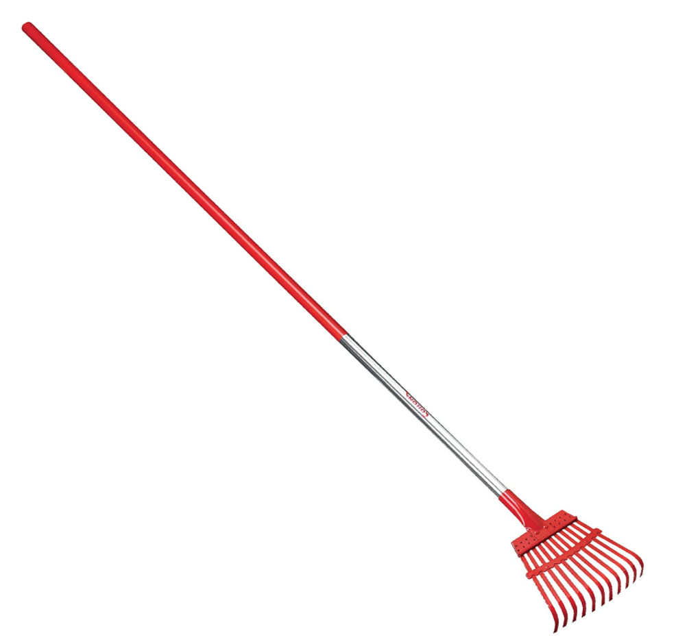 Corona RK 62060 Fixed Tine Shrub Rake, Aluminum Handle, 8-Inch Wide