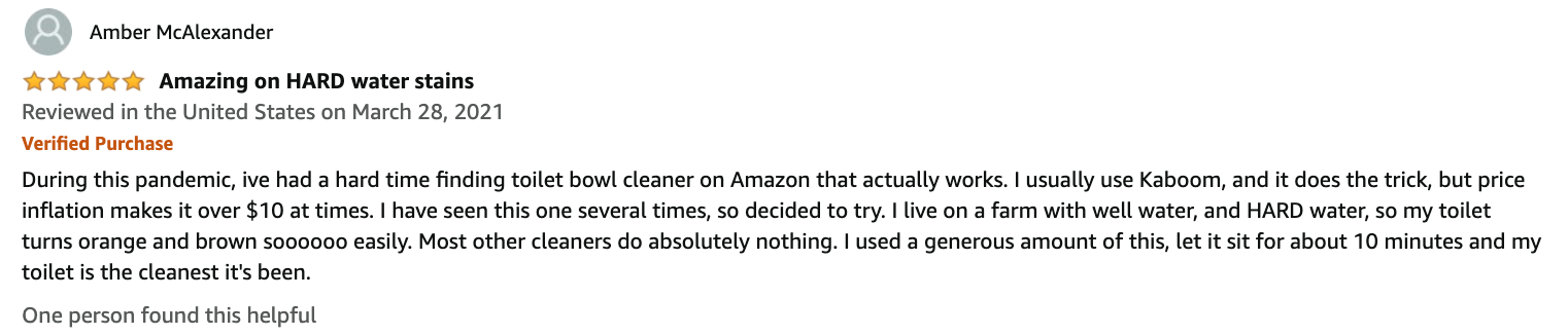 Lysol Bleach Free Hydrogen Peroxide Toilet Bowl Cleaner, Fresh, 24oz review