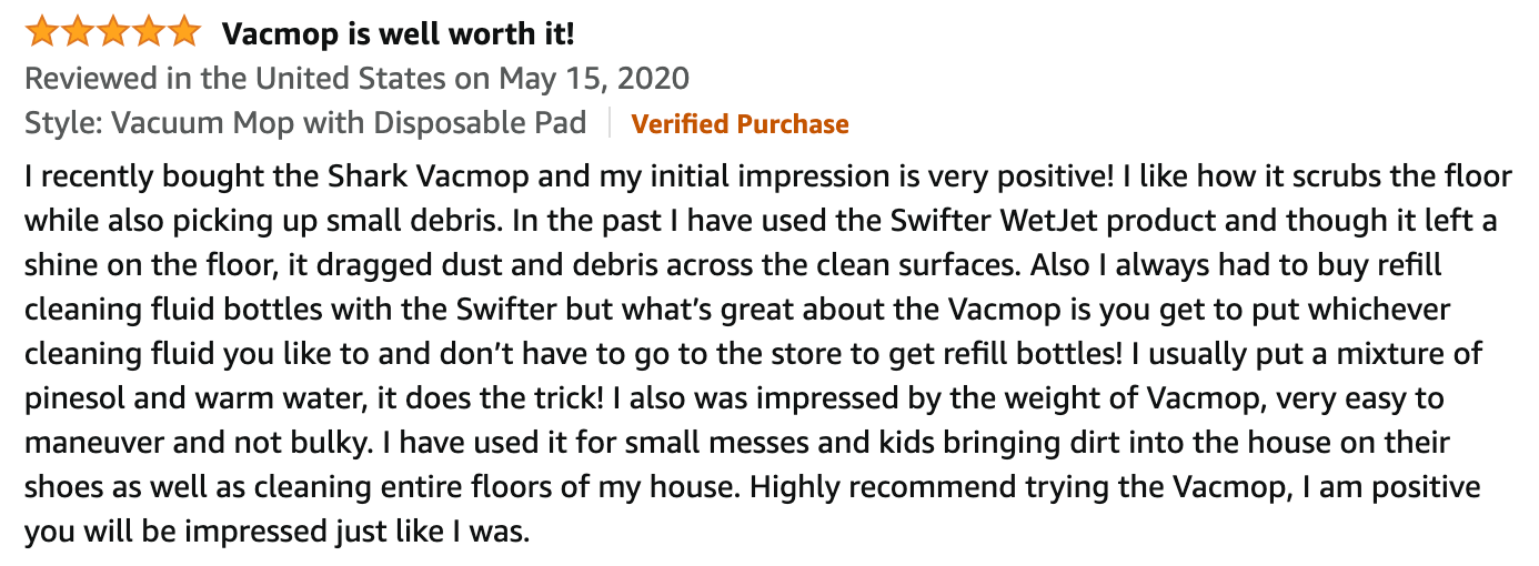 Amazon review