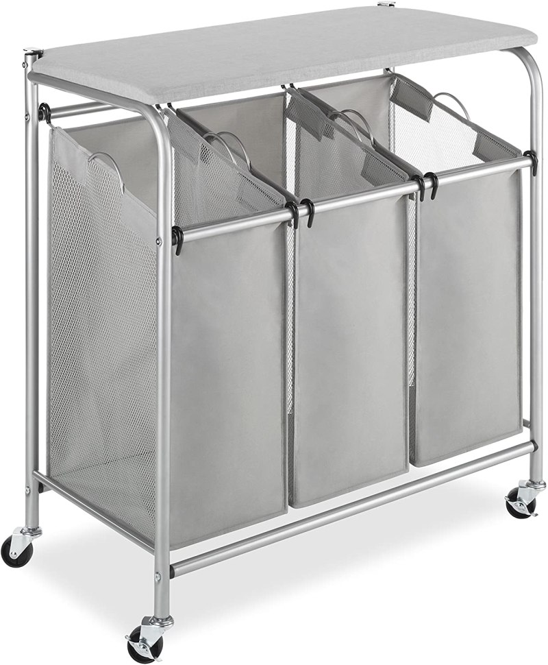3 Section Rolling laundry station