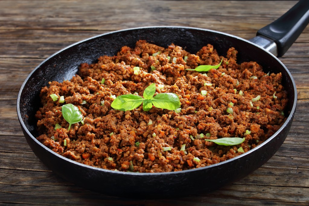 cooked ground beef